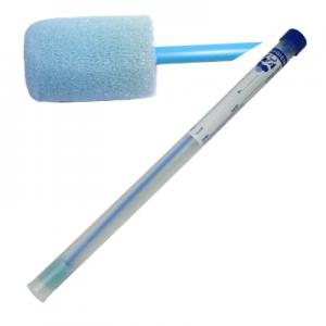 Surface Sampling Dry Swabs 12” Shaft Plastic Blue Jumbo Foam Tip Tube