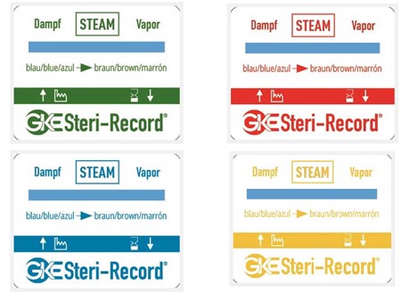 Steri-Record® with indicator, Blue, double self-adhesive labels