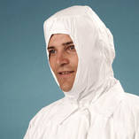 Tyvek® hood with ties Tyvek, white, latex free